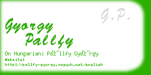 gyorgy pallfy business card